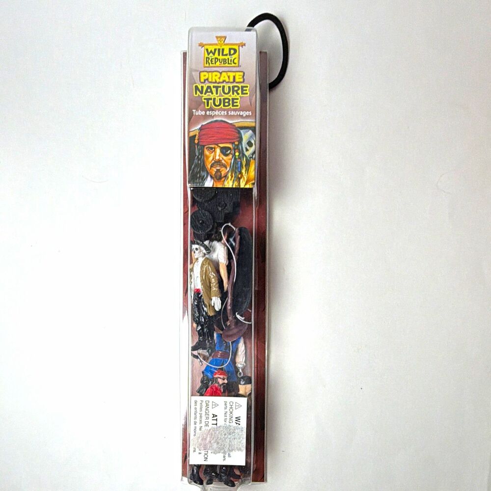 Wild Republic Nature Tube Pirate 10-Piece Plastic Set w/ Playmat Included
